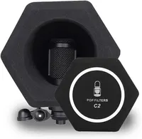 Micrófono Pop Filtro Viento Escudo Acústico Para Record Studios Mic Absorbente de Espuma Vocal Aislamiento Bola