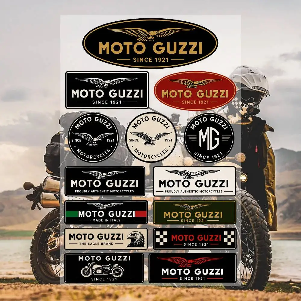 M-O-T-O- GU-Z-Z-I Waterproof Vinyl Stickers for Car Motorcycle Bike Skateboard Laptop Bottle Phone