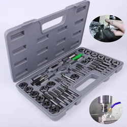 40Pcs Metric Hand Tap and Die Set Hand Thread Plug Taps Hand Threading Tool Screw Thread Wrench Tap Dies Kit With Storage Case