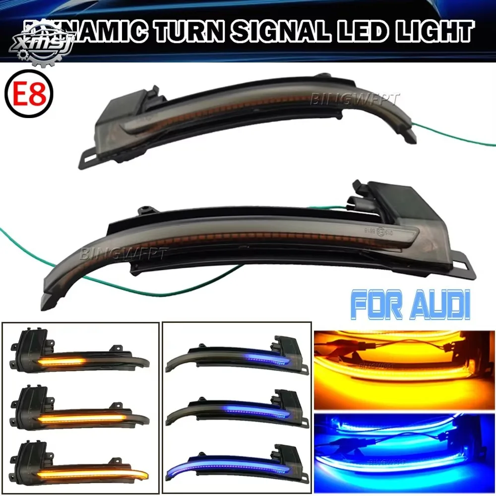 

2x Intermitentes Dinámicos para Audi A3 8P A4 A5 B8 Q3 A6 C6 4F S6 B8.5 S5 RS5 RS4 RS3, Luz Indicadora de Señal de Giro Secuenci