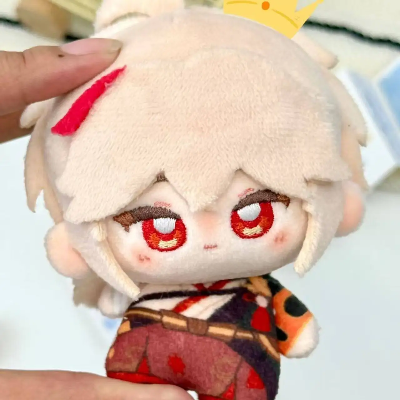 Genshin Impact Makahara Manha atributos 10cm muñeca de algodón Anime Cosplay Kawaii muñecos de peluche mascota regalos de navidad