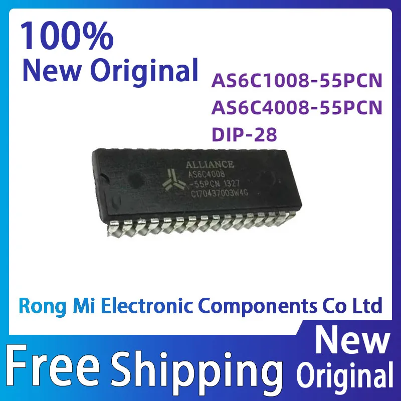 2Pcs AS6C1008-55PCN AS6C1008 AS6C4008-55PCN AS6C4008 55PCN DIP-28 IC Chip In Stock Wholesale