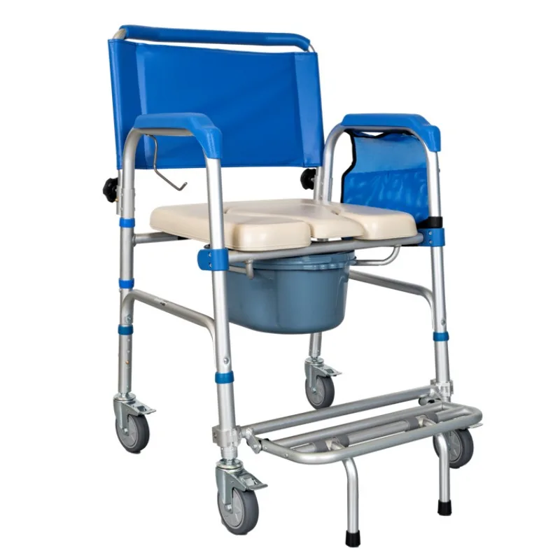 

The elderly portable toilet bath chair foldable toilet chair with wheels family toilet chair