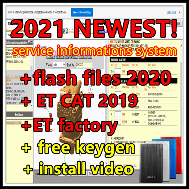 Newest SIS 2021 Caterpillar Full Service with keygen + ET CAT 2019 keygen + Flash files 2020 + Factory Keygen +install Video for