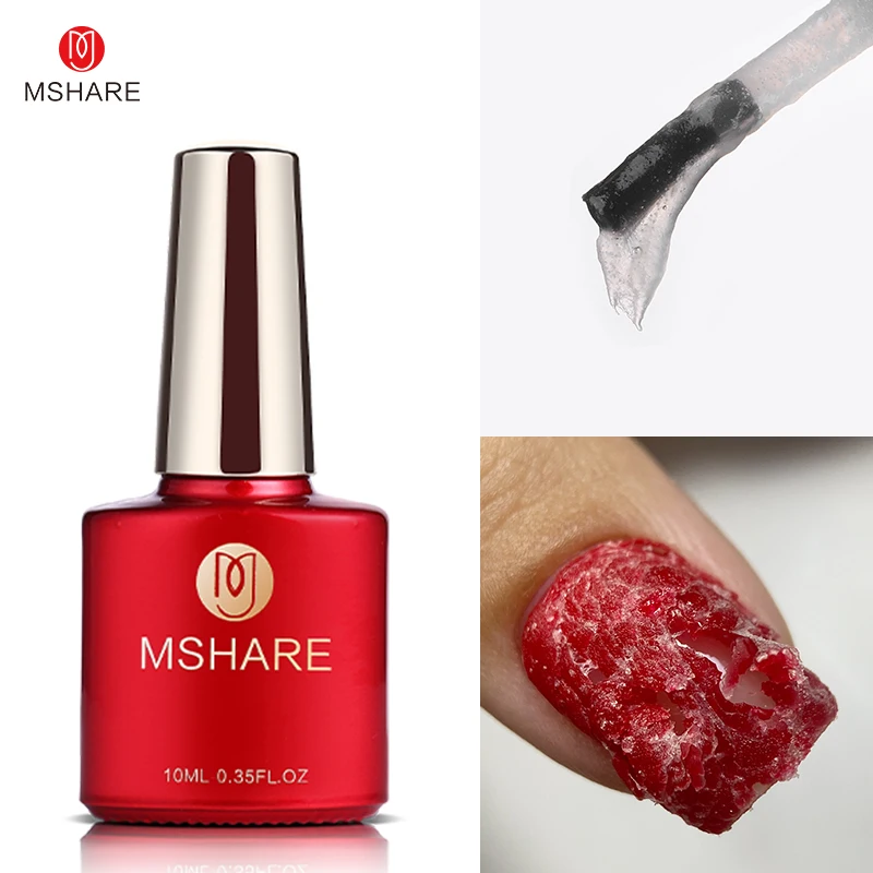 MSHARE Magic Remover Gel Nail Polish Burst Gel Crack Removal for UV Gel 10ml