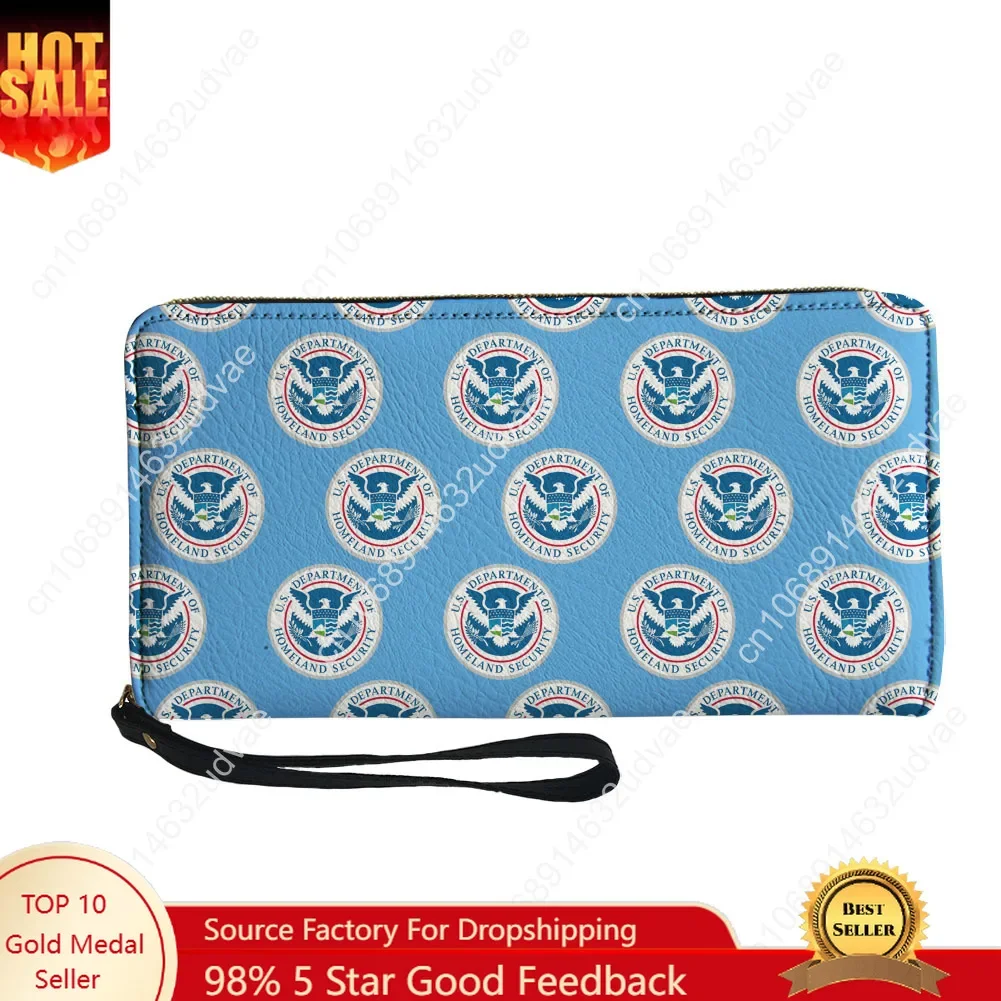 

Homeland Security Investigations Wallet Purse Mens Womens Teenagers Zipper Long Commuter Personalized Portable Wallet Gift Bag