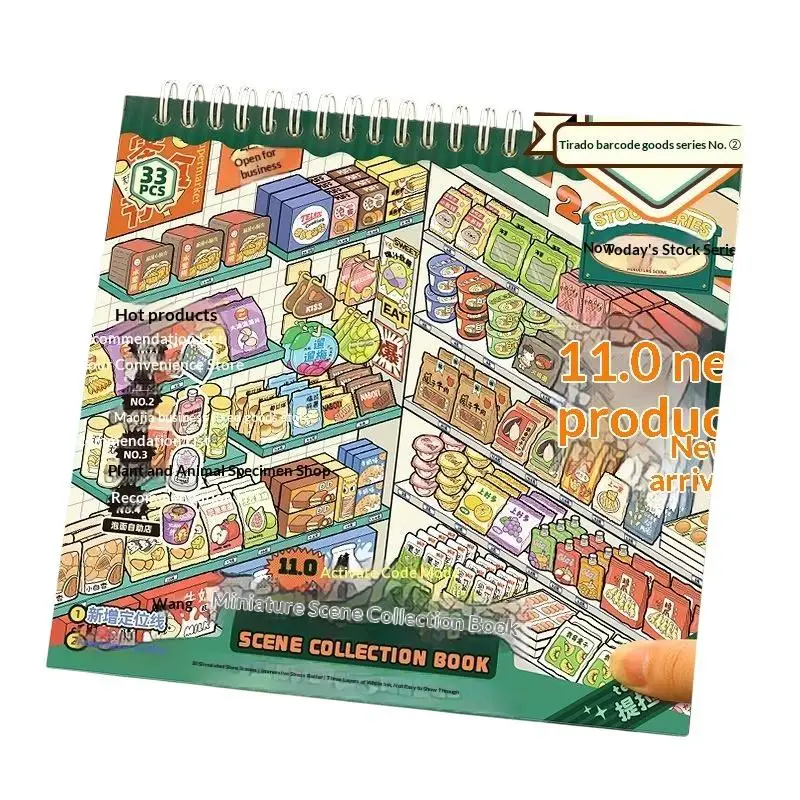 New New Sticker Scene Collection Book 10 Simulated Shop Scenes Thick No Bleed Paper Perfect For Kids Teens DIY Stress Relief