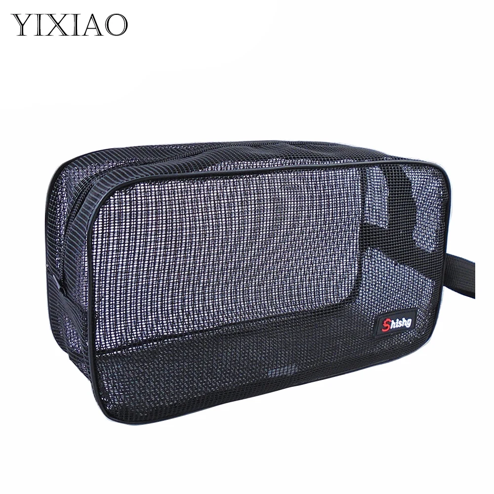 YIXIAO Swimming Portable Storage Bag Beach Handbags Sports Outdoor Travel Bathing Mesh Bags For Men Women Y0002