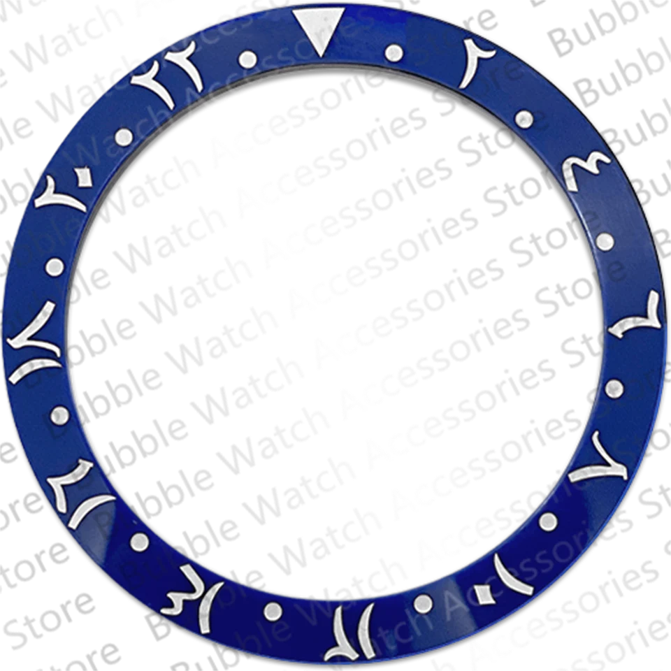 38 мм х 30, 7 мм, черный, синий, зеленый, арабский, 24 керамический Безель вставка, подходит для мужских механических часов Rlx