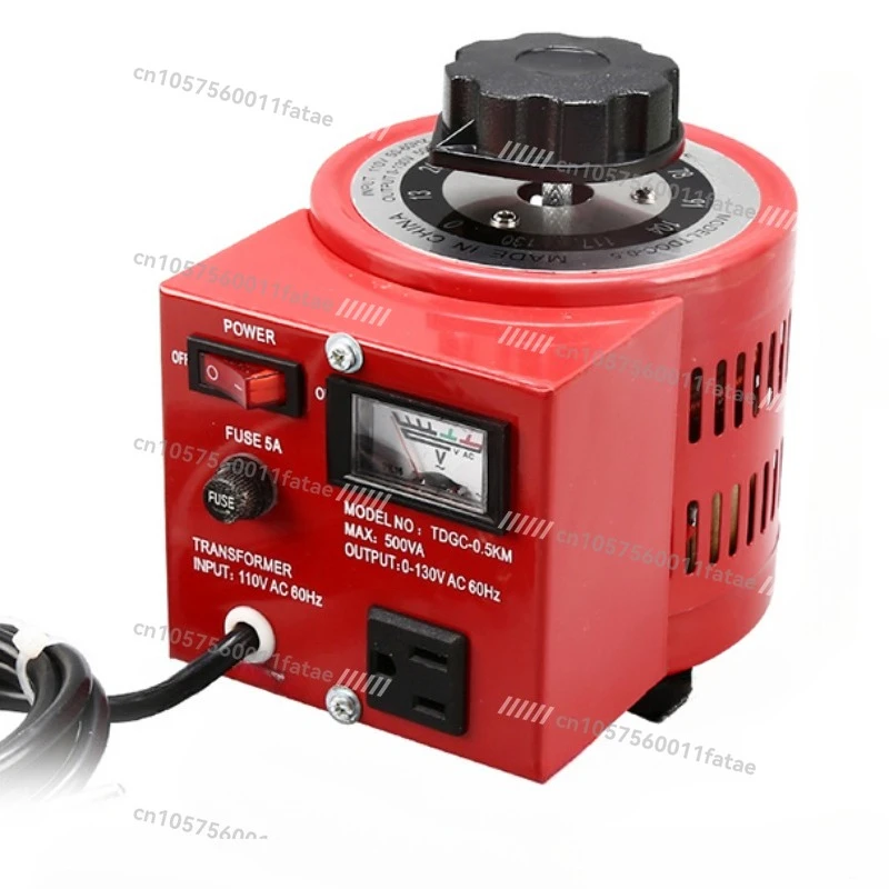 

0.5kva 1KVA AC Voltage Regulating Power Supply，220V/110V Single-phase Adjustable 0-130V Carbon Brush Transformer