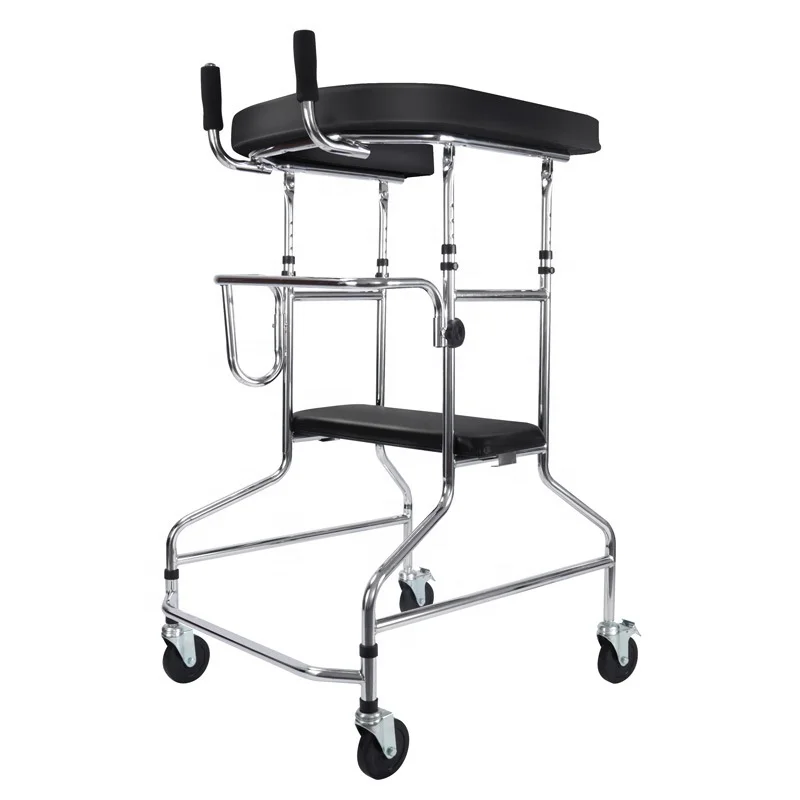 Adjustable adult standing walker for cerebral palsy auxiliary training walker