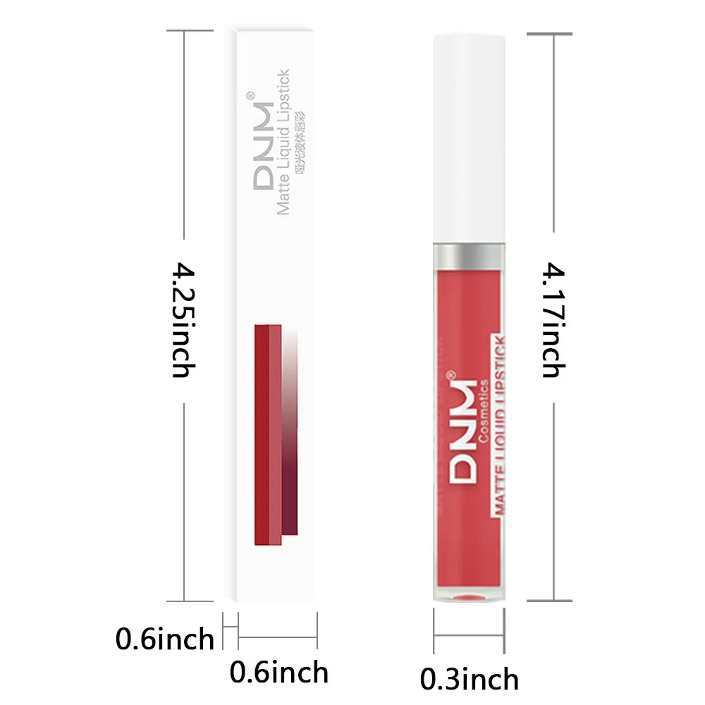 Impermeável Matte Velvet Lip Glaze, duradouro, não é fácil de desvanecerse Lip Gloss Lipstick, maquiagem ferramenta cosmética, 18 cores