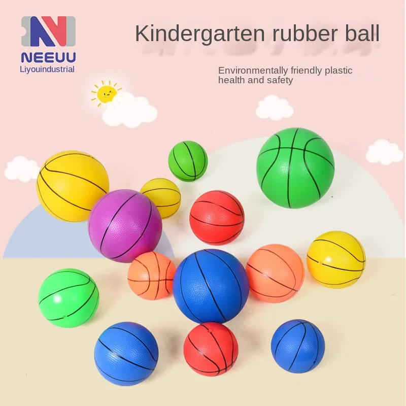 

Children's Small Leather Ball Thickened Inflatable Small Basketball Baby Ball Toy Ball Kindergarten Special Racket Ball Football