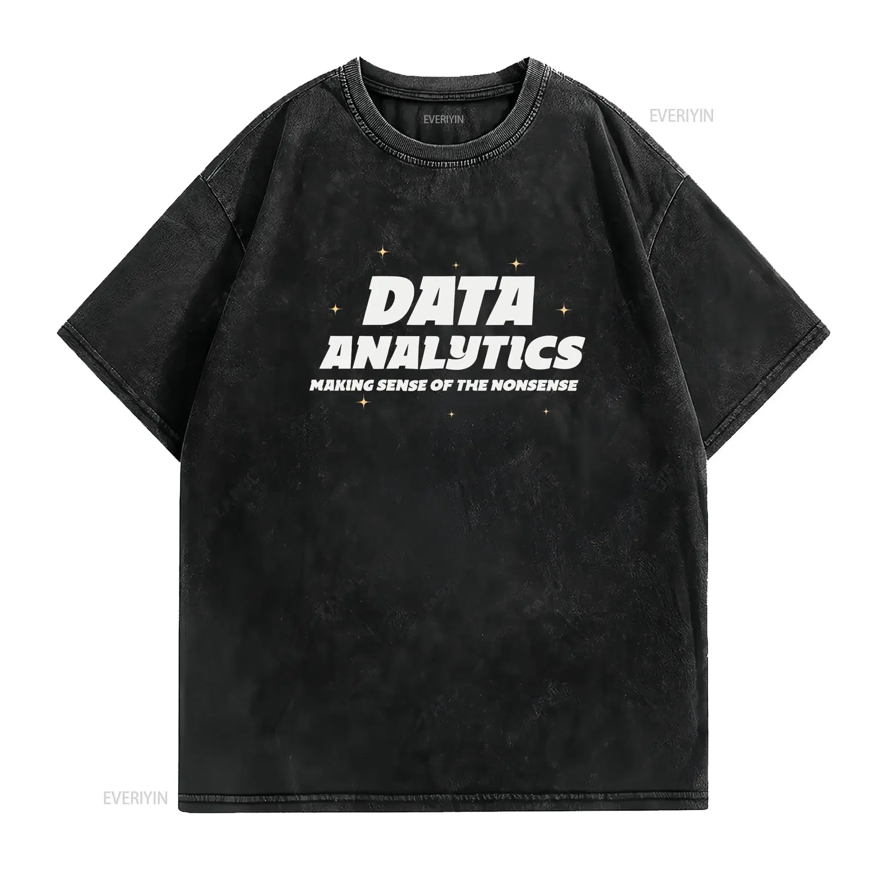 Data Analyst T Shirt s Scientist Analytics vintage Washed designer clothes Casual Soft Breathable graphic Top For Everyday Wear