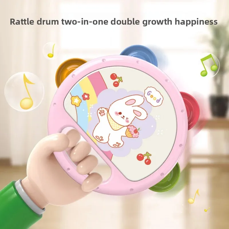 2/1 ชิ้น เครื่องดนตรีเด็ก 18 เดือน ของเล่นกลองเขย่ามือ เด็กเล็ก เสริมพัฒนาการ เล่นสนุก สำหรับเด็กชาย เด็กหญิง ของเล่นดนตรีแบบมอนเตสซอรี่