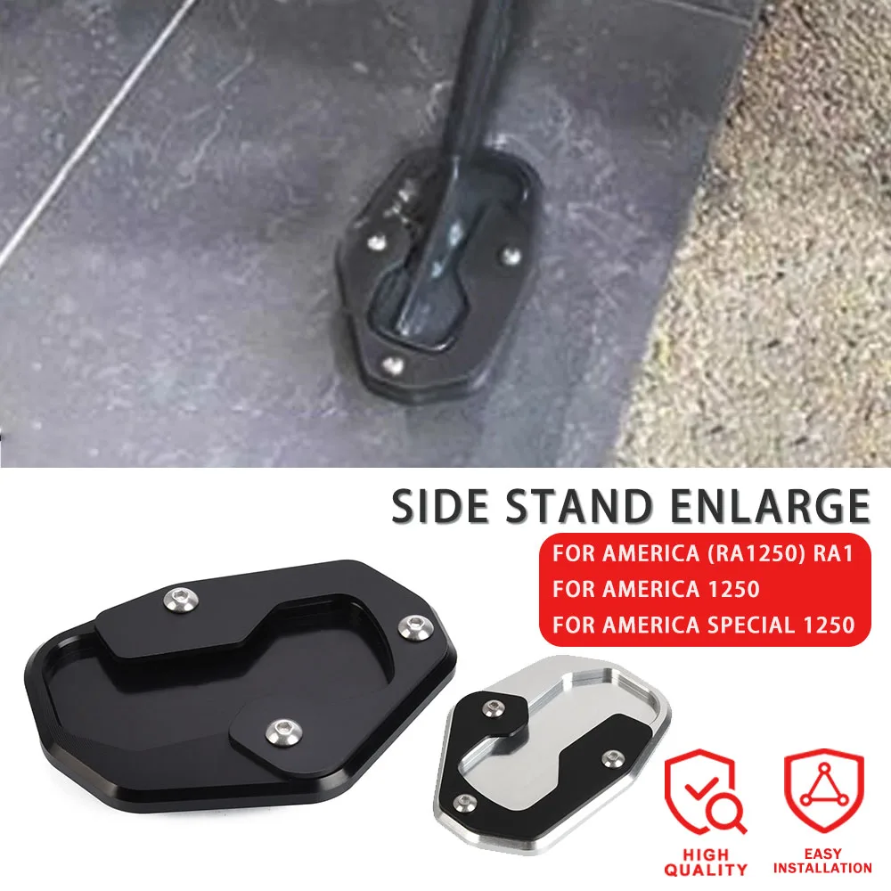 

For Pan America RA1250 RA1 1250 Special 1250 RA1250S PanAmerica 2021 2022 2023 Side Stand Enlarge Kickstand Extension Plate Pad