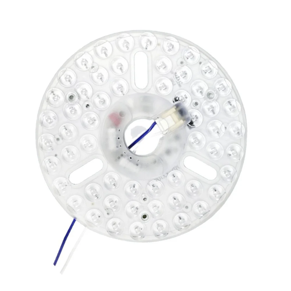 1pc LED Ceiling Fan Light Bulb Round Light For Source Module 3-color Dimming LED Ceiling Fan Light Core For AC 120V Fixtures