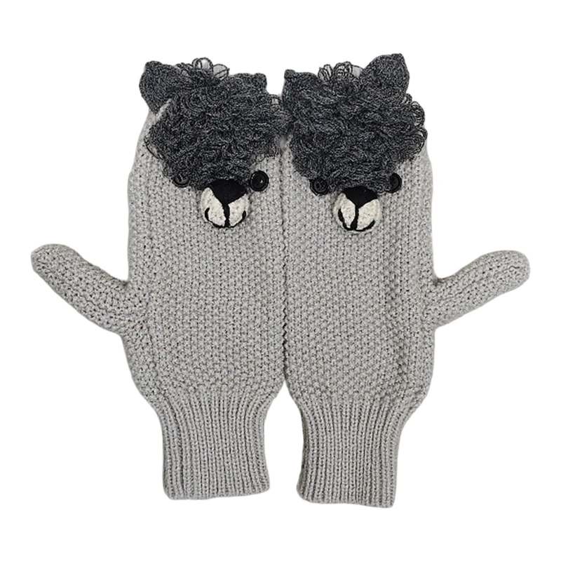 

340D Comfortable Gloves Acrylic Mittens Cold Weather Hand Protections for Women Girls