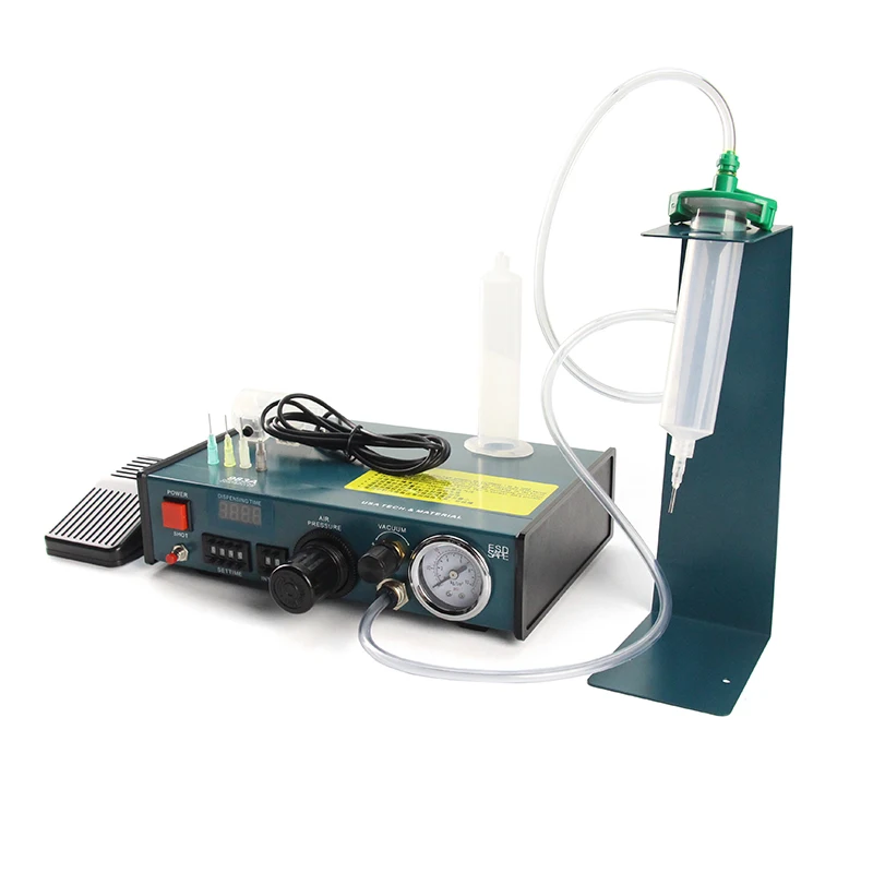 ZB982 ZB983A Manual Glue Dispenser Machine Precision Liquid Adhesive Dispensing Tool for PCB SMT Electronics Repair