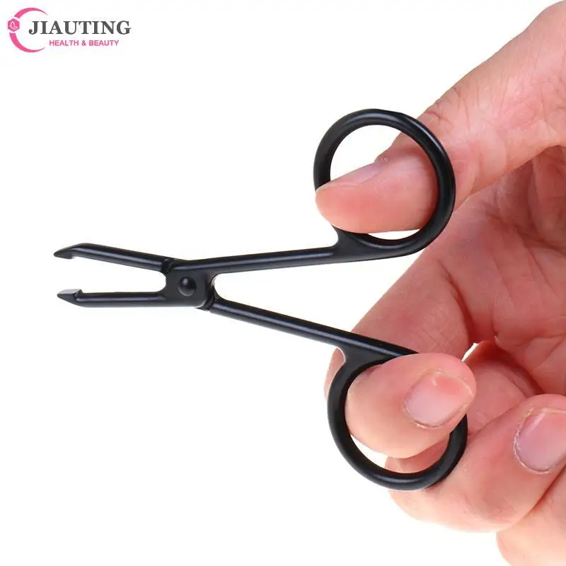 1pcs Black Cosmetic Trimmer Eyelash Clipper Eyebrow Tweezer Face Hair Remove Make Up Scissors Makeup Pinzas Tool