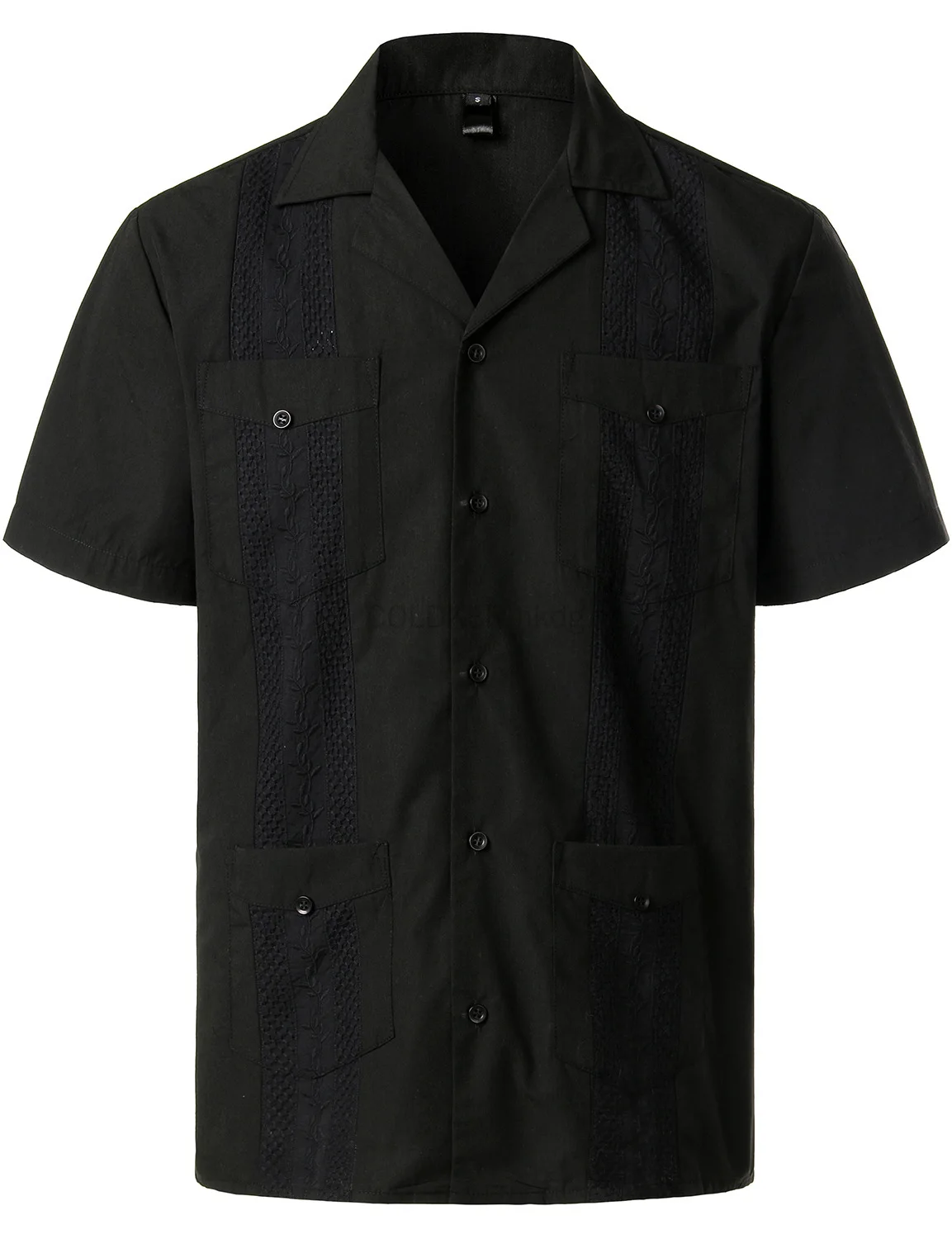 Camicie Guayabera cubane abbottonate a maniche corte bianche per uomo camicia formale in cotone per ragazzi Costume tradizionale Summer Beach Tops