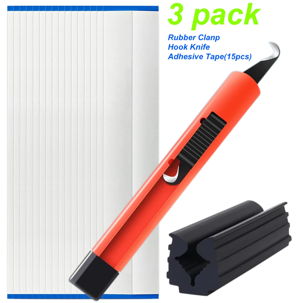 Golf Grip Regripping Complete Kit 15pcs Grip Tapes Tape Remover Hook Blade Rubber Vise Clamp for Golf Club Repair