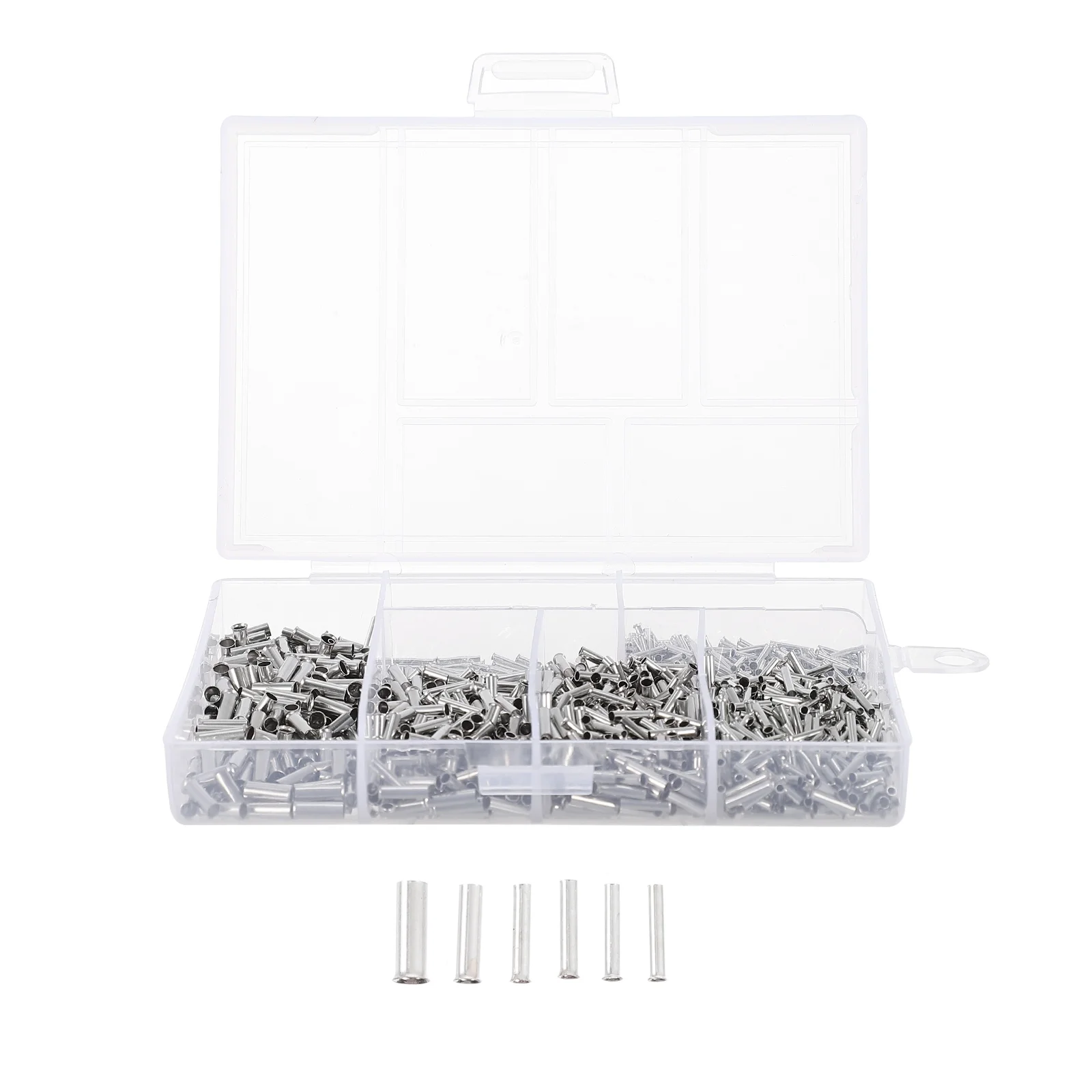 

1900 Pcs Cold Pressed Terminals Wire Kit Ferrule Crimping Tube Electric Tubes Tin Plated Copper Conductivity Long Lasting