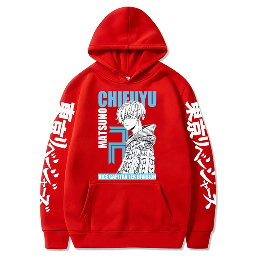 Harajuku Anime Tokyo Revengers Matsuno Chifuyu Print Men Women Hoodies Plus Size Sweatshirt Long Sleeve Unisex Pullover