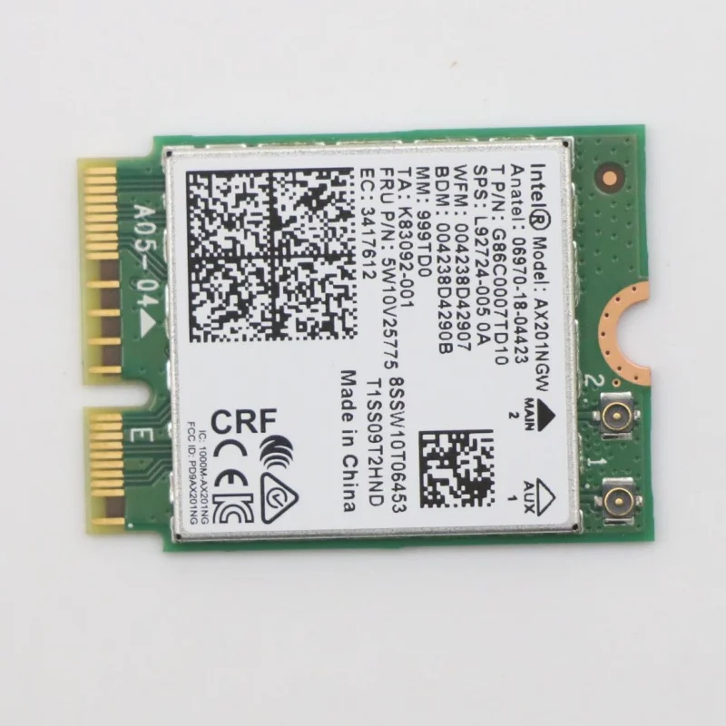 Imagem -04 - Cartões sem Fio Adequado para Lenovo Versão Novo Intel Ax201ngw 5w10v25775 5w10v25774 Wifi Geração