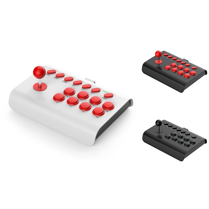 

Y02 Fighting Game Joystick With Stretchable Bracket Games Console 3-Mode Connection Macro/TURBO Function Easy Install