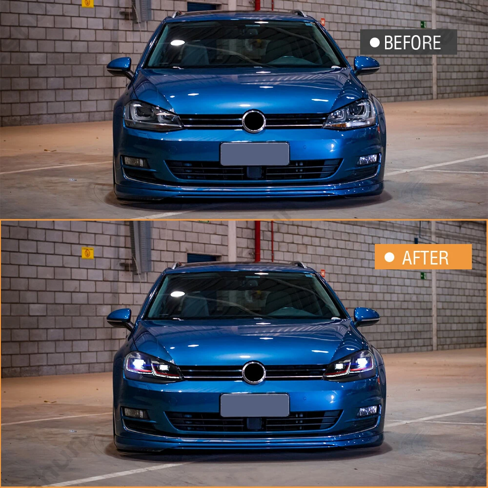 Pair LED Headlights For VW Golf 7 VII MK7 GTI 2013 2014 2015 2016 2017 Headlight Assembly Front Lights Turn Signal DRL Head Lamp
