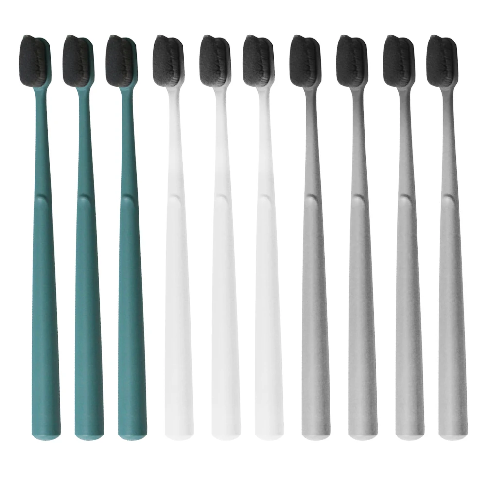

10 Pcs Nylon Toothbrush Soft Bristles Oral Care Japanese Style Teeth Cleaning Daily Family Product