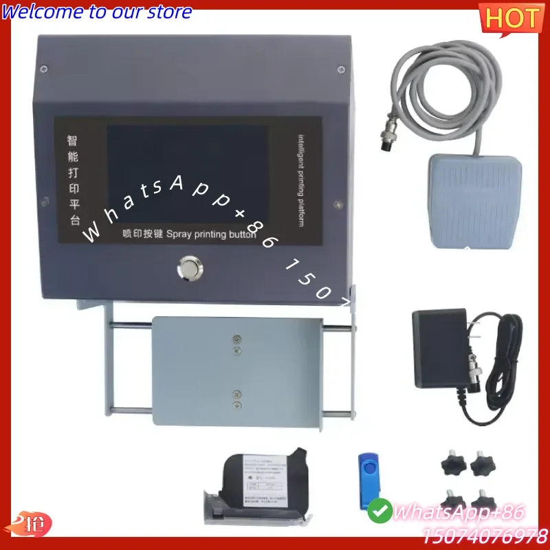 2026 G12 Desktop Inkjet Coding Machine 600DPI Precision Static Coding Date Marking Plastic Metal Carton Food Packaging Glass