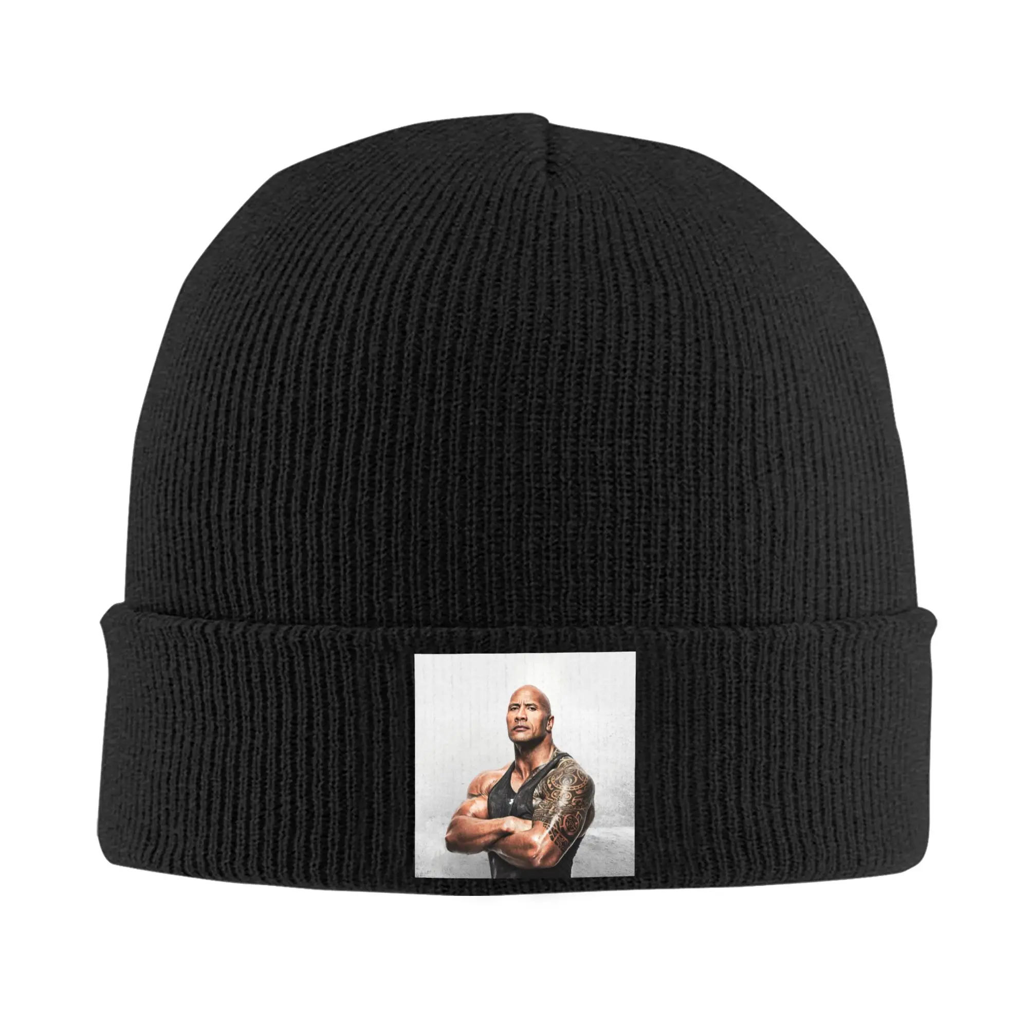 The Rock Face Dwayne Skullies Beanies Caps Men Women Unisex Street Winter Warm Knit Hat Adult Famous Actor Johnson Bonnet Hats