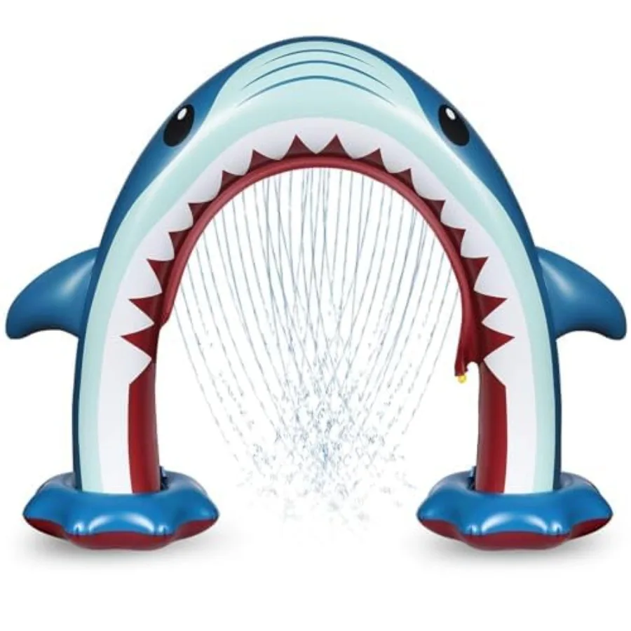 

Giant Shark Sprinkler Inflatable Water Toy Outdoor Play Sprinkler, Summer Outside Gifts for Toddlers