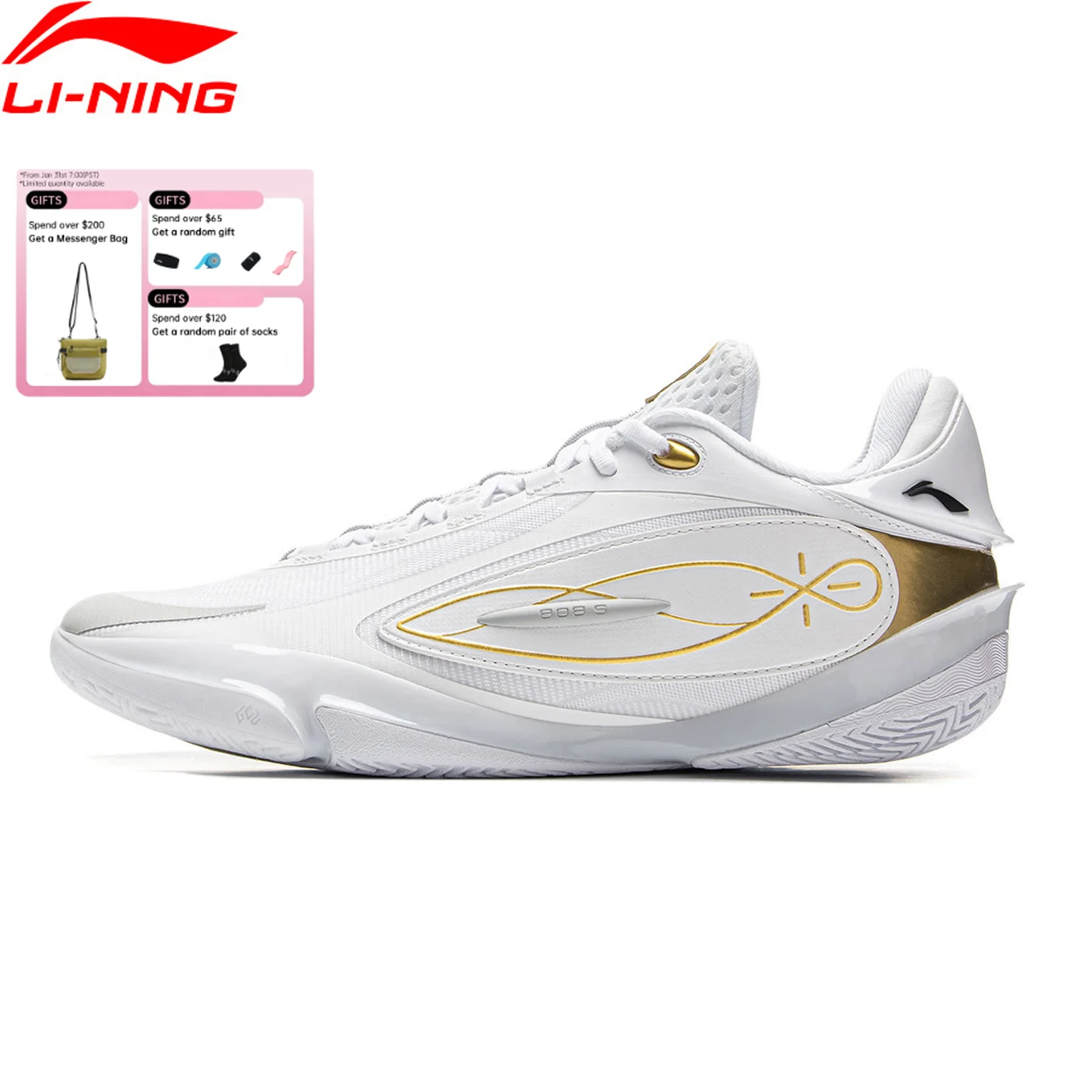 Li-Ning Men's WADE 808 5 ULTRA Professional Basketball Shoes SUPER BOOM Cushioning Wearable LiNing Sneakers Sport Shoes ABAV015