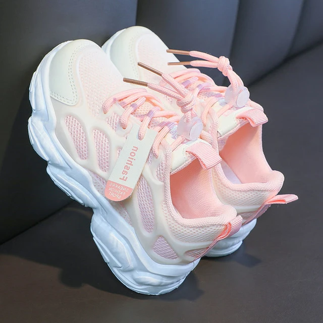 Zapatillas de deporte blancas transpirables de malla para Ninas Grandes zapatos de plataforma para correr version coreana 5 6 8 10 11 y 12 anos AliExpress