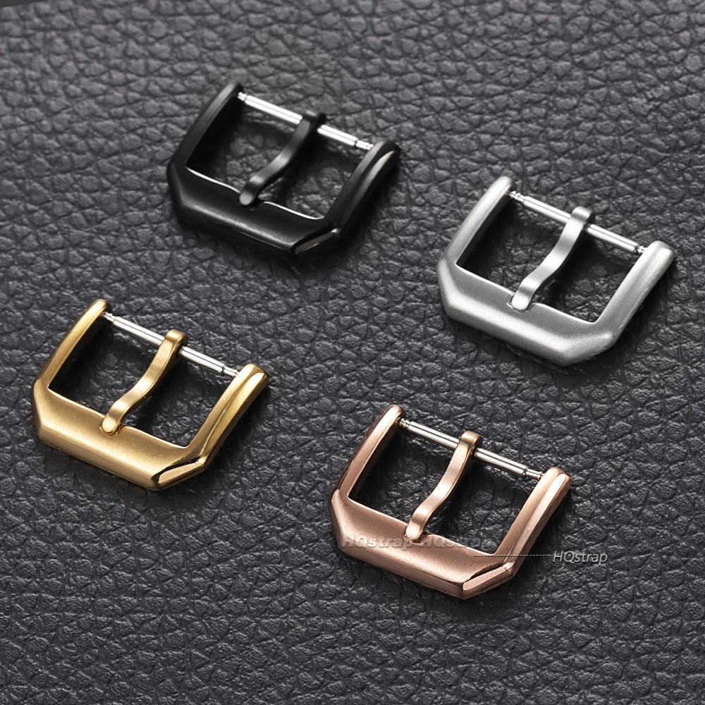 16mm 18mm 20mm Stainless Steel Watch Buckles Watchband Clasp Brushed Matte Replacement Watch Strap Buckle Silver Black Gold image 2