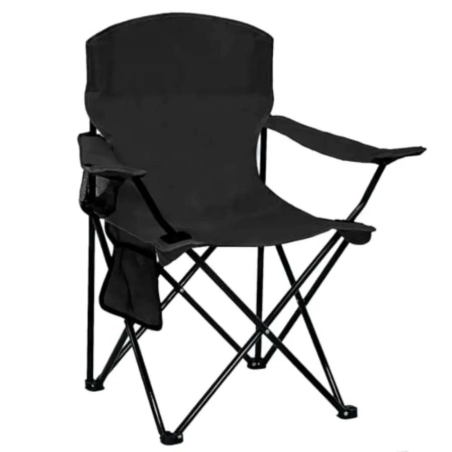 

Folding Camping Chair with Cup Holder and Side Storage Bag 300lbs Capacity Lightweight High Back Portable for Beach, Picnic, Sp