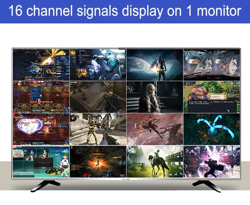 Xput Full HD 1080P HDMI 16x1 Multiviewer 16 w 1 Out HDMI 16x1 Quad Multi-Viewer z bezszwowym przełącznikiem