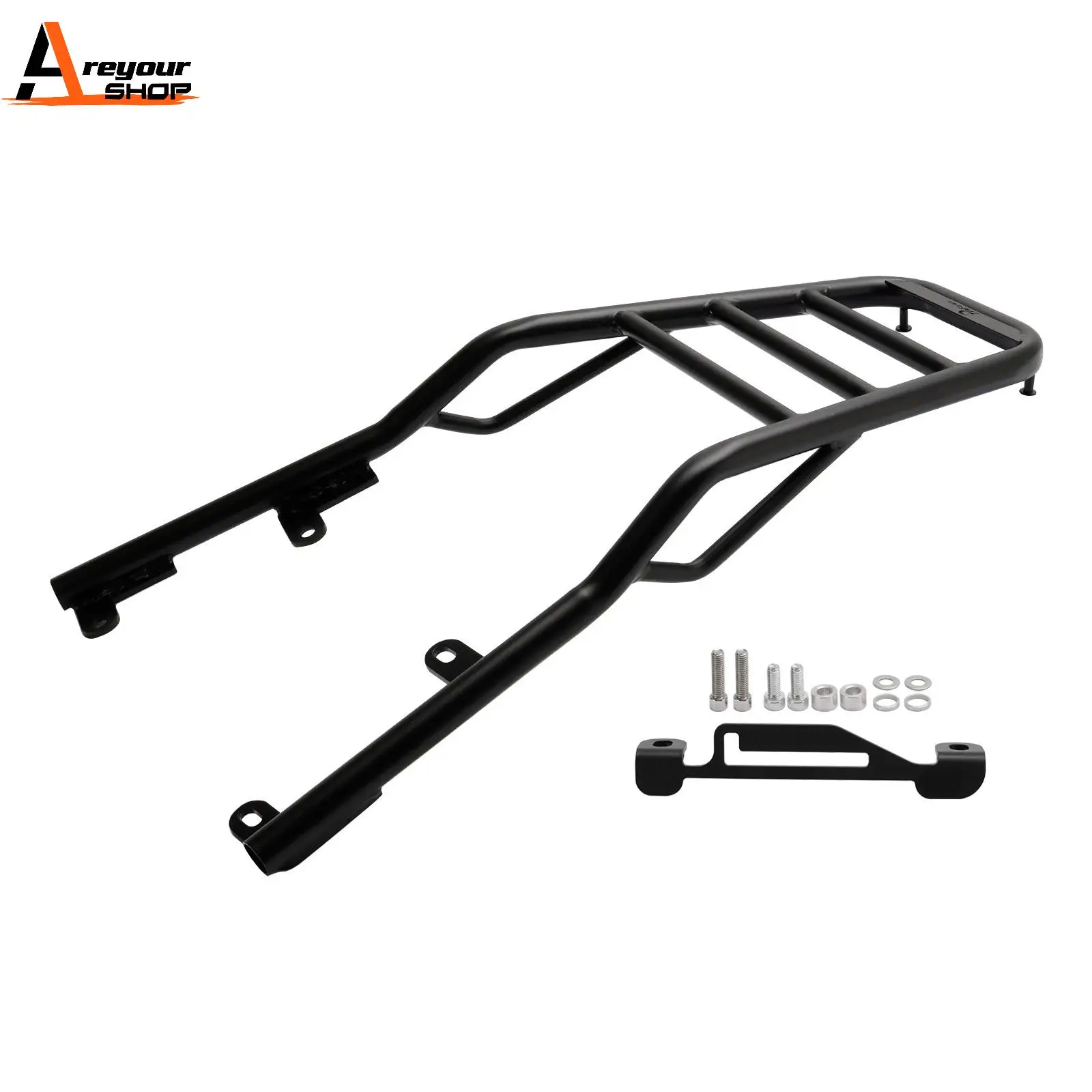 Areyourshop Tube Rear Luggage Rack - Black For Honda NC750 X NC750X NC 750 X 2021 2022 2023