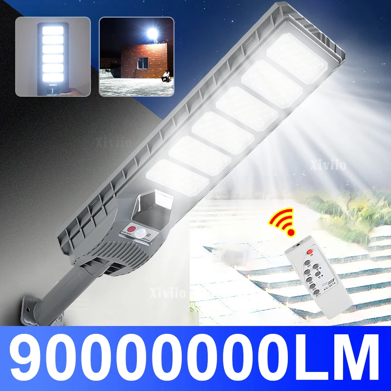90000000LM Super Bright Outdoor Solar LED Light IP65 Waterproof Motion Sensor Outdoor Solar Wall Lamp Sunlight Garden Path Light