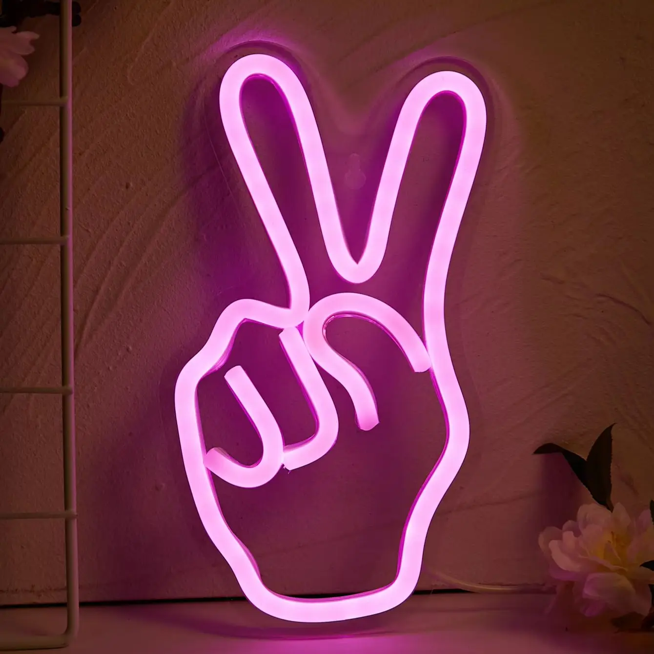 

Chi-buy LED Neon Pink, yeah USB Powered Neon Signs Night Light 3D Wall Art Bedroom Living Room Decor Lamp Signs