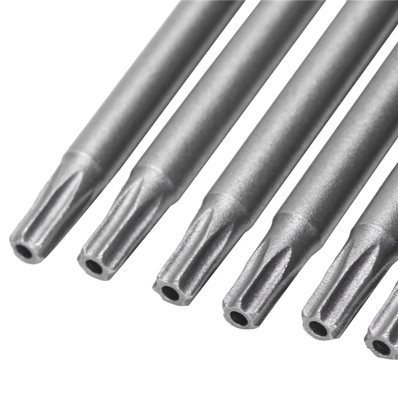

20 шт., длина 100 мм, шестигранный хвостовик T20, защитные отвертки Torx, серебристо-серый
