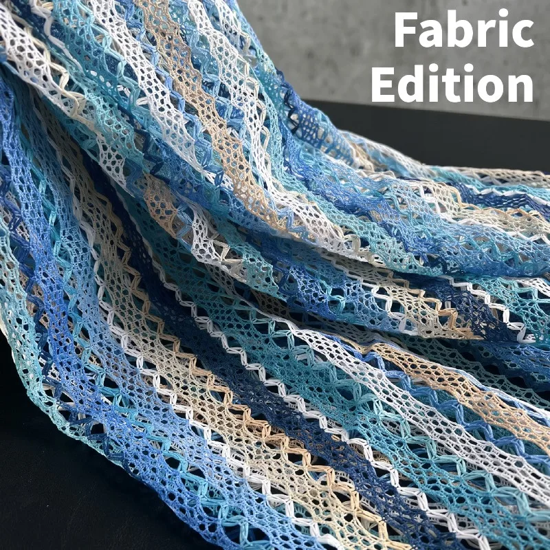 High-quality Colorful Openwork Embroidered Lace Fabric Perfect for French-style Summer Diy Projects Like  Dresses Blouses  Tops
