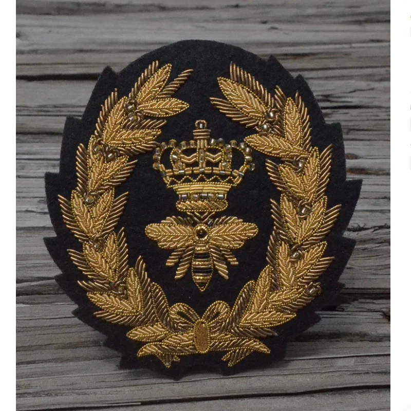 Indian Silk Handmade Embroidery Badge European and American Trendy Brand Large Bee High-end Decorative Cloth Sticker