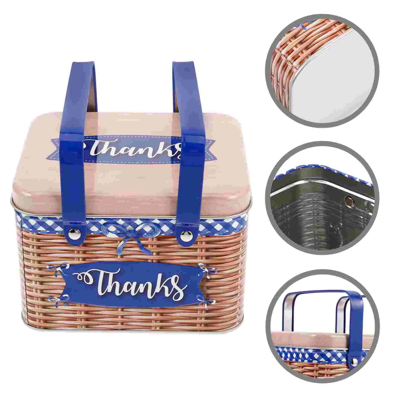 

Biscuit Box Cookie Containers Gift Boxes with Lids Food Storage Tins Jars for Presents