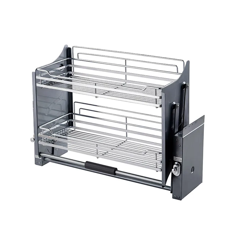 

Oland hanging cabinet lift pull basket kitchen cabinet pull down buffer damping door rack seasoning pull basket