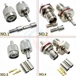 BNC Male Female Plug Jack RF Coax Connector Crimp for RG316 RG174 RG58 RG142 Cable Copper Nickelplated With Drawing NEW