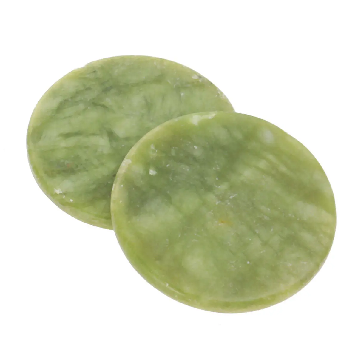 2Pcs Natural Jade Stone extension Glue Holder Pallet Pad Extends Glue Cost Ideal for Lash Artists Supplies